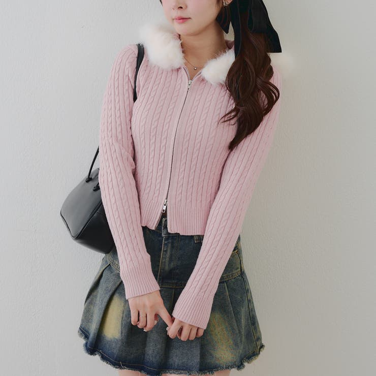 キラキラケーブルファーパーカー | RMAF　NICE CLAUP / OLIVE des OLIVE | 詳細画像11 