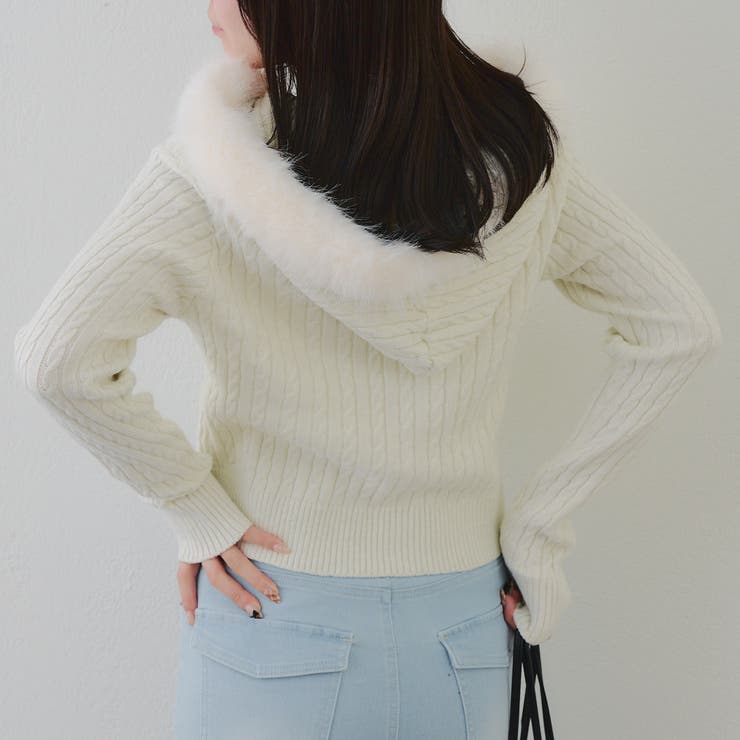 キラキラケーブルファーパーカー | RMAF　NICE CLAUP / OLIVE des OLIVE | 詳細画像17 