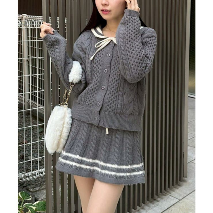 グレー | 起毛ケーブルセットアップ | RMAF　NICE CLAUP / OLIVE des OLIVE