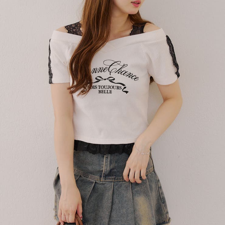 レース付テレコプルオーバー | NICE CLAUP / OLIVE des OLIVE　OUTLET | 詳細画像7 