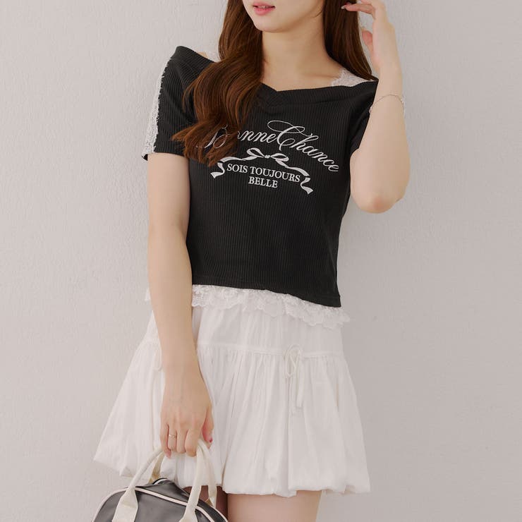 レース付テレコプルオーバー | NICE CLAUP / OLIVE des OLIVE　OUTLET | 詳細画像15 