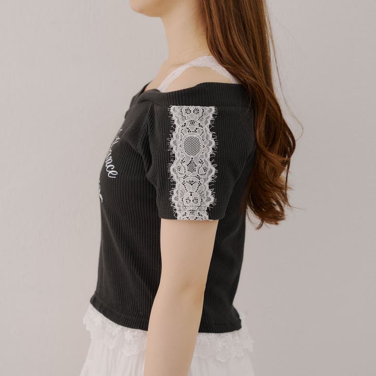 レース付テレコプルオーバー | NICE CLAUP / OLIVE des OLIVE　OUTLET | 詳細画像25 