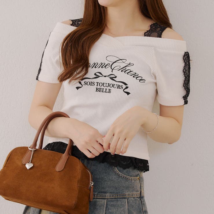 オフ | レース付テレコプルオーバー | NICE CLAUP / OLIVE des OLIVE　OUTLET