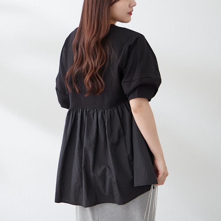 大人ランタン袖ドッキングT | NICE CLAUP / OLIVE des OLIVE　OUTLET | 詳細画像2 