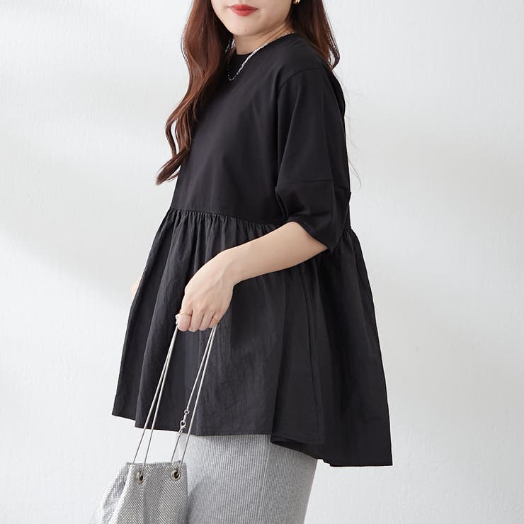 大人ランタン袖ドッキングT | NICE CLAUP / OLIVE des OLIVE　OUTLET | 詳細画像5 