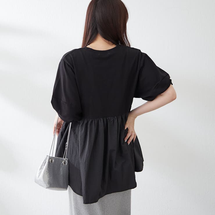 大人ランタン袖ドッキングT | NICE CLAUP / OLIVE des OLIVE　OUTLET | 詳細画像9 