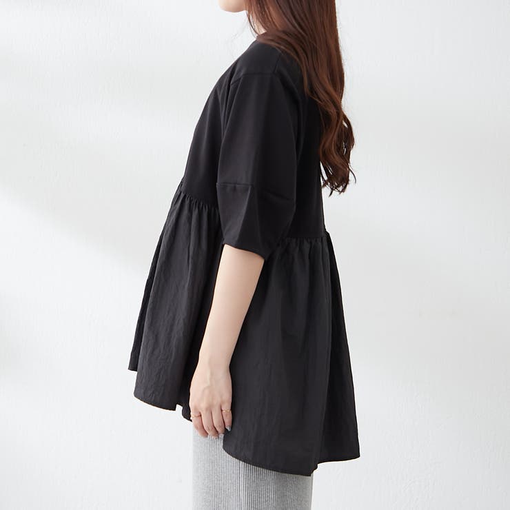 大人ランタン袖ドッキングT | NICE CLAUP / OLIVE des OLIVE　OUTLET | 詳細画像14 