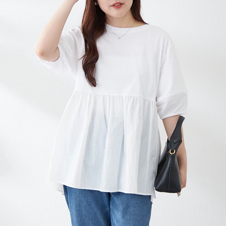 大人ランタン袖ドッキングT | NICE CLAUP / OLIVE des OLIVE　OUTLET | 詳細画像19 
