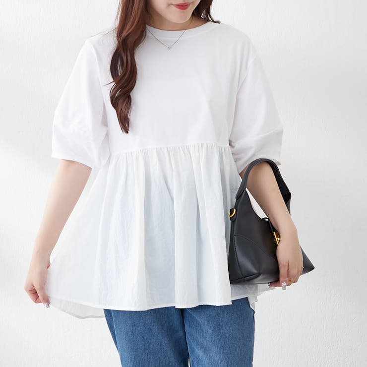 大人ランタン袖ドッキングT | NICE CLAUP / OLIVE des OLIVE　OUTLET | 詳細画像22 
