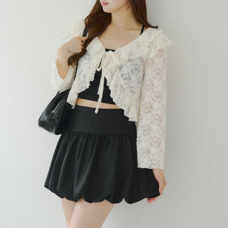 起毛カットジャガードラッフルカーディガン | NICE CLAUP / OLIVE des OLIVE　OUTLET | 詳細画像4 