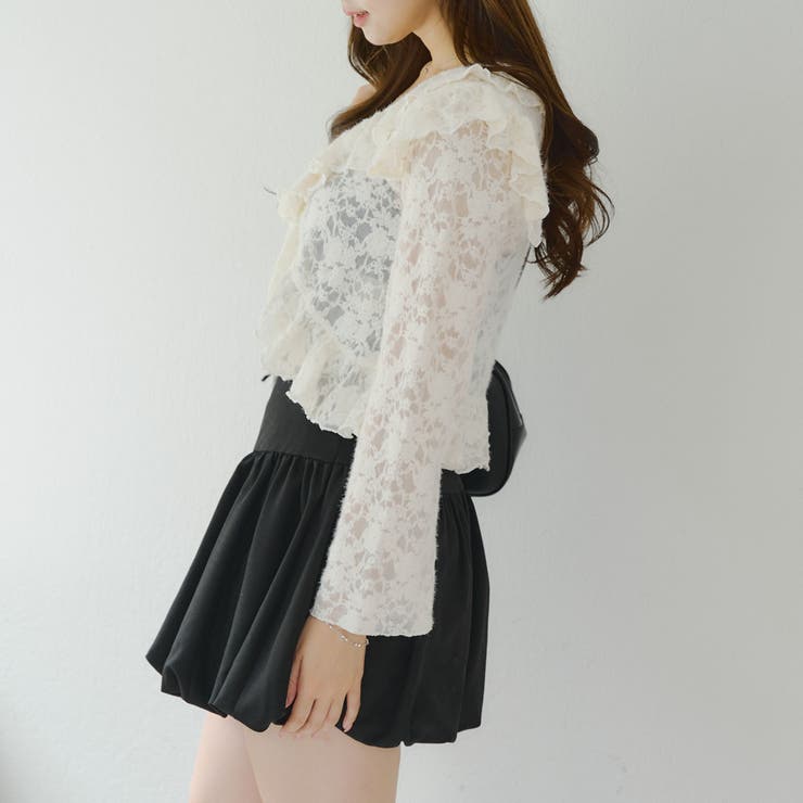 起毛カットジャガードラッフルカーディガン | NICE CLAUP / OLIVE des OLIVE　OUTLET | 詳細画像6 