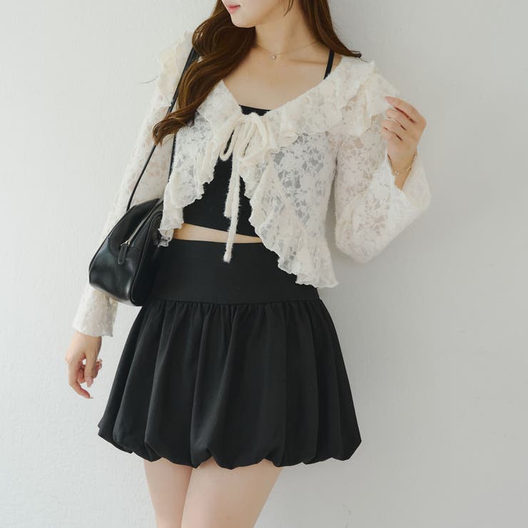 起毛カットジャガードラッフルカーディガン | NICE CLAUP / OLIVE des OLIVE　OUTLET | 詳細画像7 