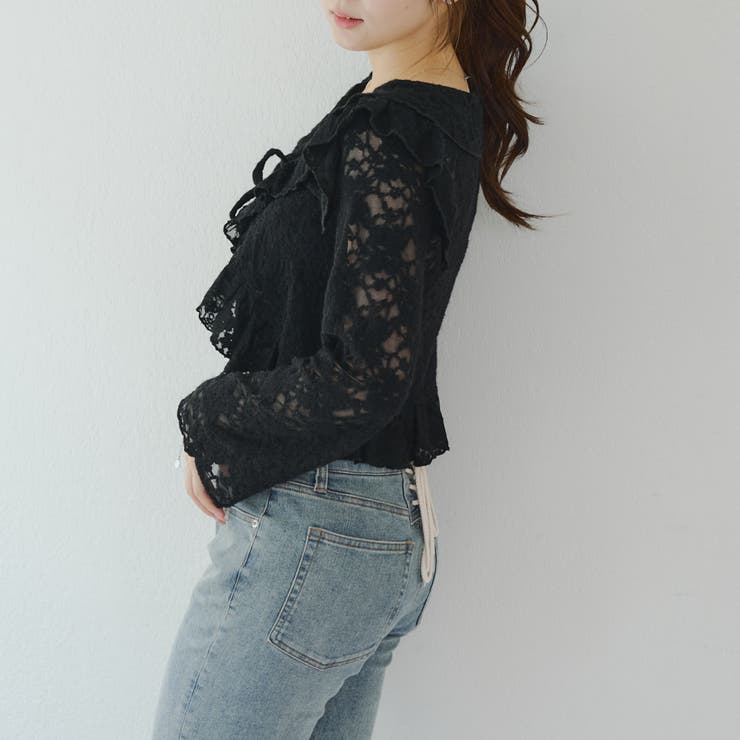 起毛カットジャガードラッフルカーディガン | NICE CLAUP / OLIVE des OLIVE　OUTLET | 詳細画像19 