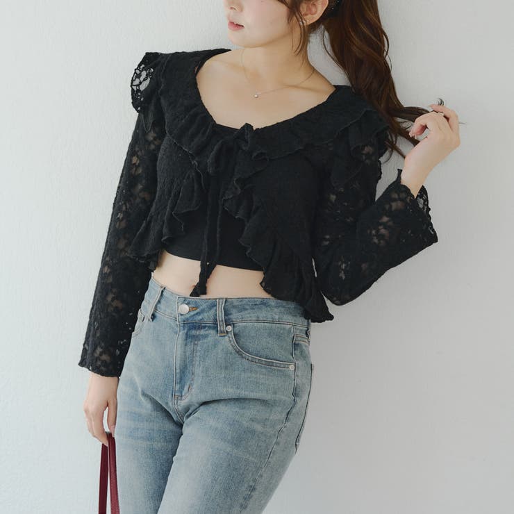 起毛カットジャガードラッフルカーディガン | NICE CLAUP / OLIVE des OLIVE　OUTLET | 詳細画像20 