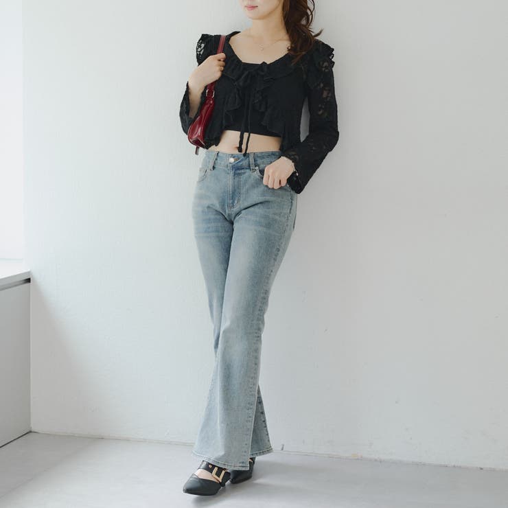 起毛カットジャガードラッフルカーディガン | NICE CLAUP / OLIVE des OLIVE　OUTLET | 詳細画像23 