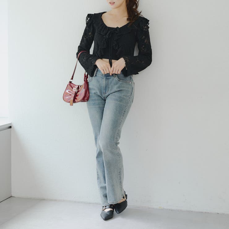 起毛カットジャガードラッフルカーディガン | NICE CLAUP / OLIVE des OLIVE　OUTLET | 詳細画像24 