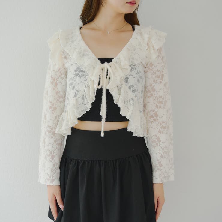 起毛カットジャガードラッフルカーディガン | NICE CLAUP / OLIVE des OLIVE　OUTLET | 詳細画像27 