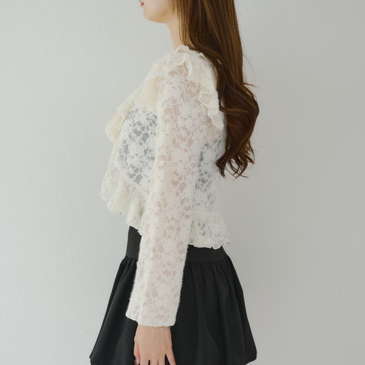 起毛カットジャガードラッフルカーディガン | NICE CLAUP / OLIVE des OLIVE　OUTLET | 詳細画像28 