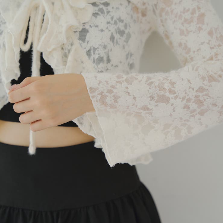 起毛カットジャガードラッフルカーディガン | NICE CLAUP / OLIVE des OLIVE　OUTLET | 詳細画像31 