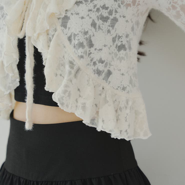 起毛カットジャガードラッフルカーディガン | NICE CLAUP / OLIVE des OLIVE　OUTLET | 詳細画像32 