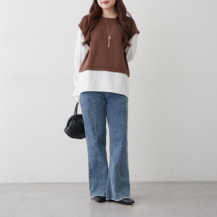 ネックレス刺繍ドッキングプルオーバー | NICE CLAUP / OLIVE des OLIVE　OUTLET | 詳細画像9 