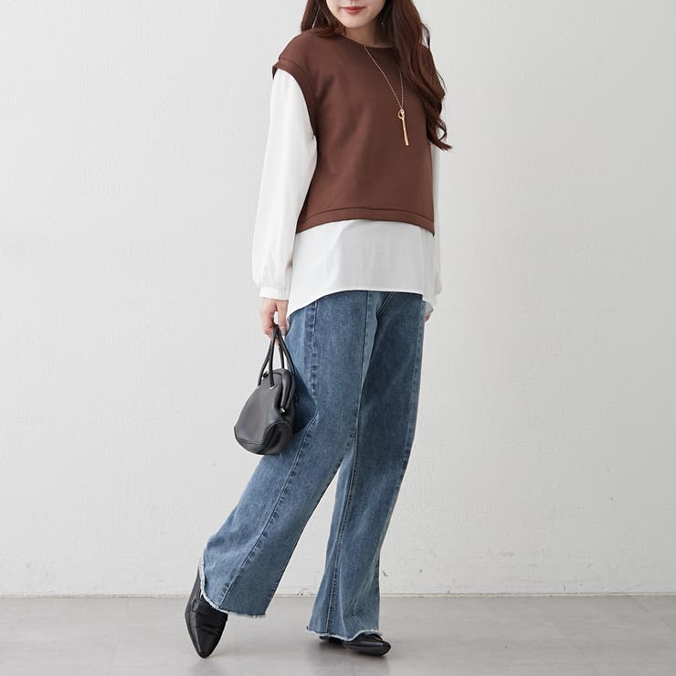 ネックレス刺繍ドッキングプルオーバー | NICE CLAUP / OLIVE des OLIVE　OUTLET | 詳細画像13 