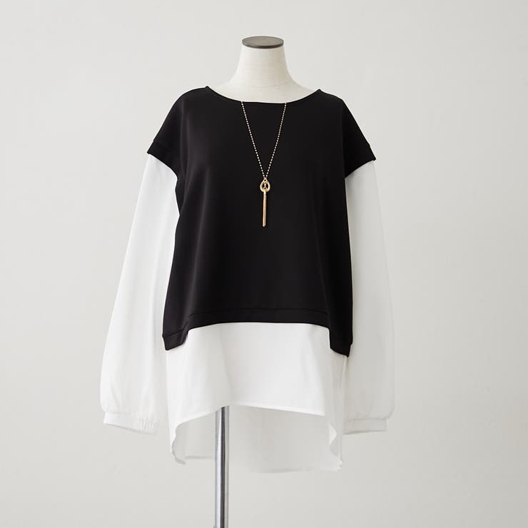 ネックレス刺繍ドッキングプルオーバー | NICE CLAUP / OLIVE des OLIVE　OUTLET | 詳細画像14 