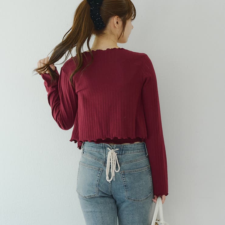 【2枚SET】レース付ワイドリブアンサンブル | NICE CLAUP / OLIVE des OLIVE　OUTLET | 詳細画像9 