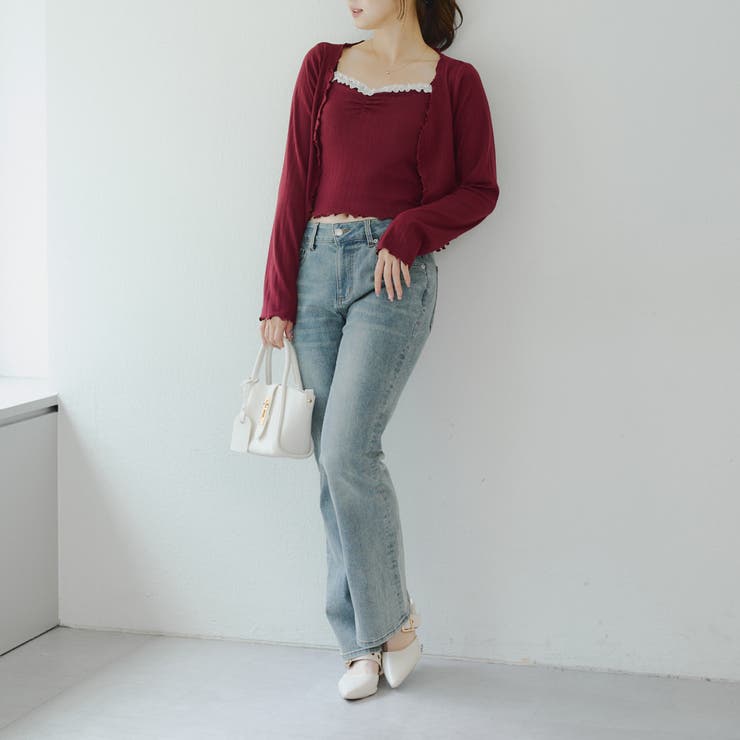 【2枚SET】レース付ワイドリブアンサンブル | NICE CLAUP / OLIVE des OLIVE　OUTLET | 詳細画像11 