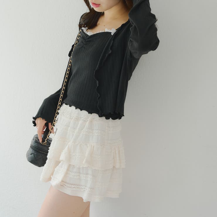 【2枚SET】レース付ワイドリブアンサンブル | NICE CLAUP / OLIVE des OLIVE　OUTLET | 詳細画像19 