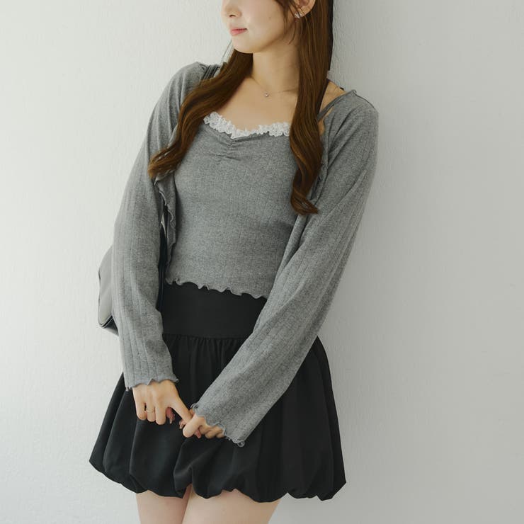 【2枚SET】レース付ワイドリブアンサンブル | NICE CLAUP / OLIVE des OLIVE　OUTLET | 詳細画像23 