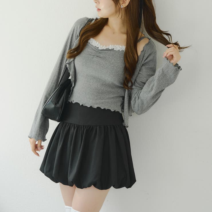 【2枚SET】レース付ワイドリブアンサンブル | NICE CLAUP / OLIVE des OLIVE　OUTLET | 詳細画像24 