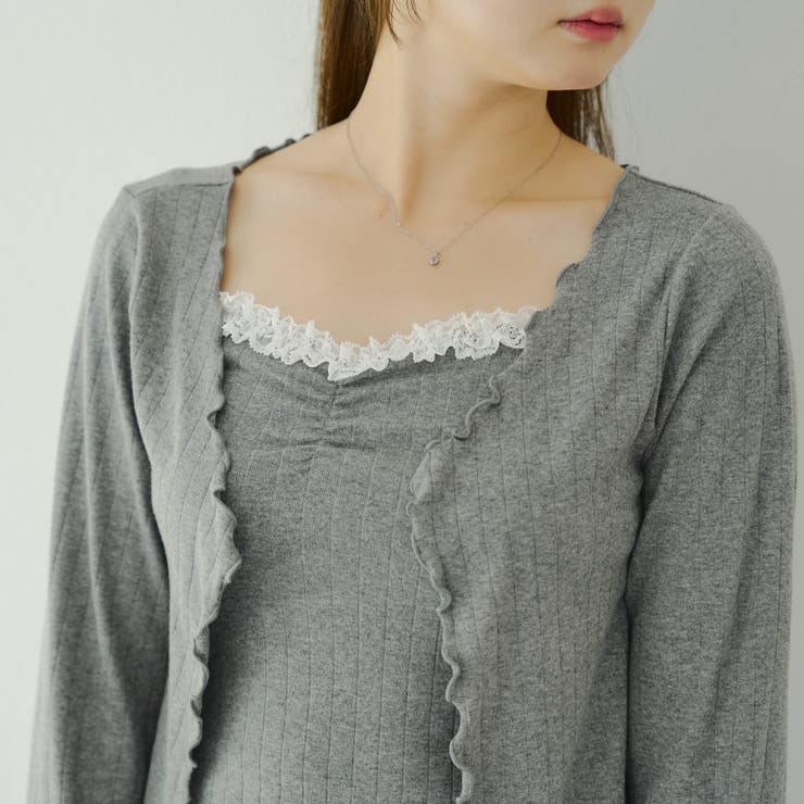 【2枚SET】レース付ワイドリブアンサンブル | NICE CLAUP / OLIVE des OLIVE　OUTLET | 詳細画像34 
