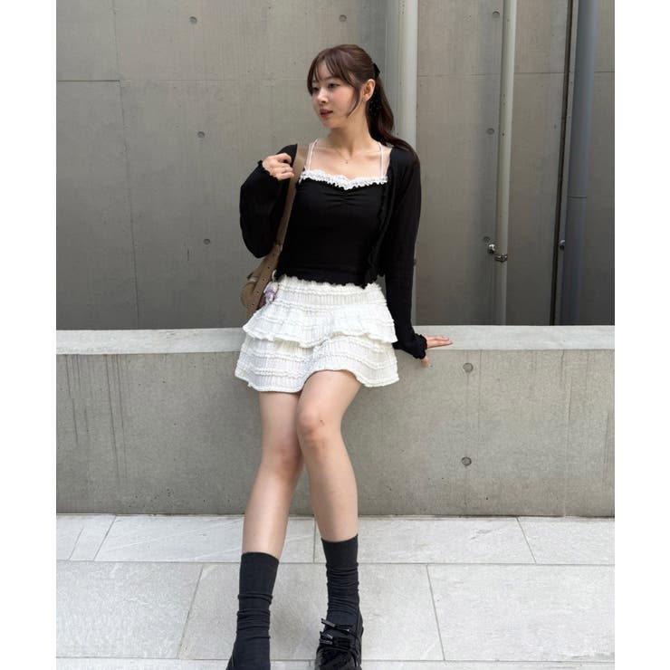 【2枚SET】レース付ワイドリブアンサンブル | NICE CLAUP / OLIVE des OLIVE　OUTLET | 詳細画像46 