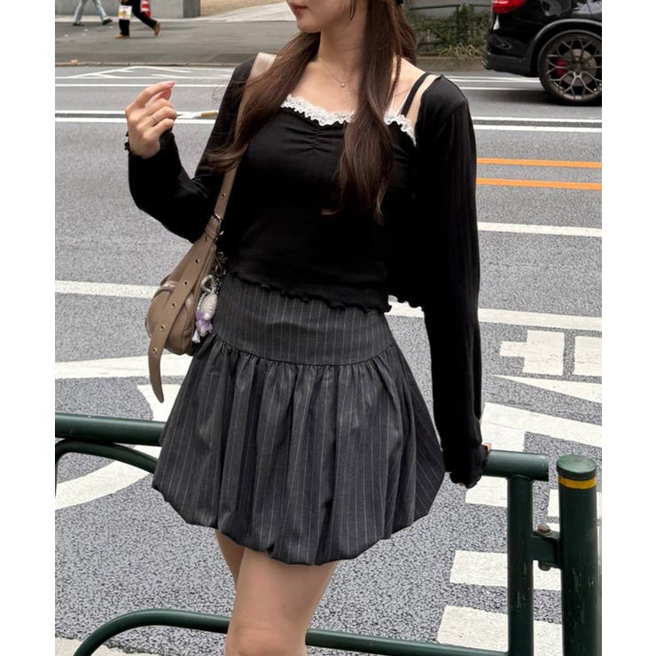 【2枚SET】レース付ワイドリブアンサンブル | NICE CLAUP / OLIVE des OLIVE　OUTLET | 詳細画像53 