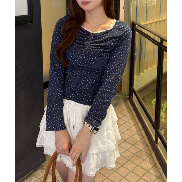 花柄レーストップス | RMAF　NICE CLAUP / OLIVE des OLIVE | 詳細画像2 