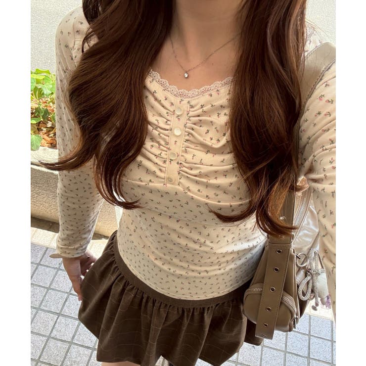 花柄レーストップス | RMAF　NICE CLAUP / OLIVE des OLIVE | 詳細画像7 