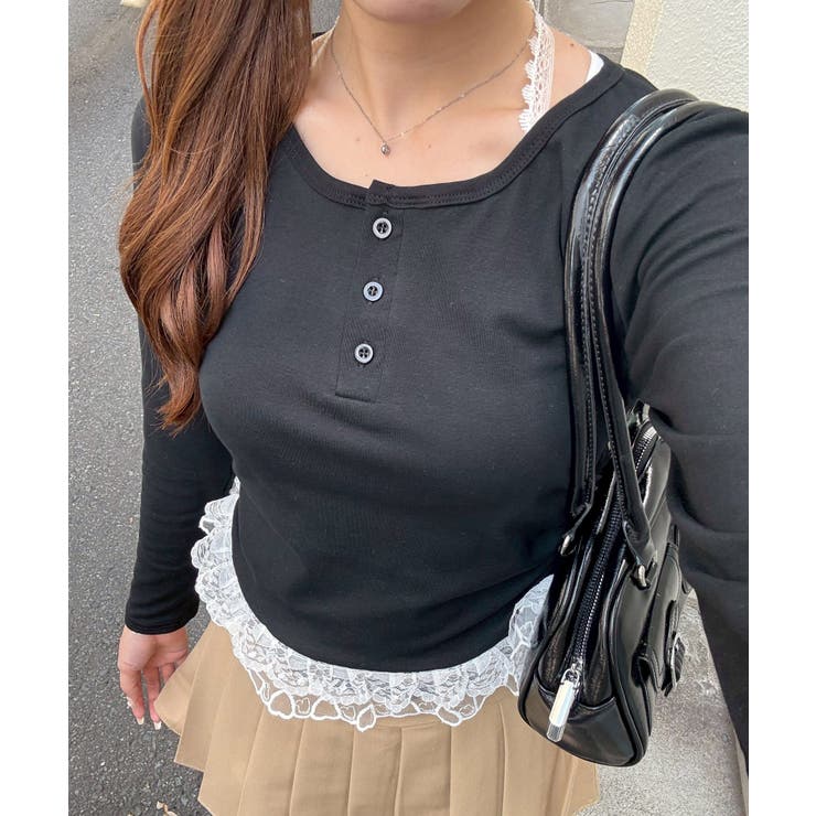 新品未使用☆レース取り外し可能トップス Lace Ladies（レースレディース） 総レースセットアップ トップス