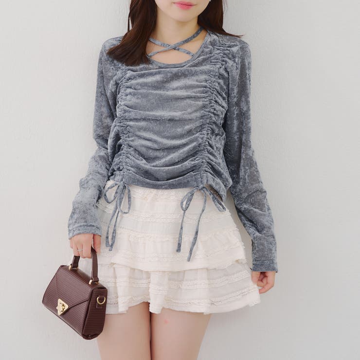 チョーカー付ドロストプルオーバー | NICE CLAUP / OLIVE des OLIVE　OUTLET | 詳細画像2 