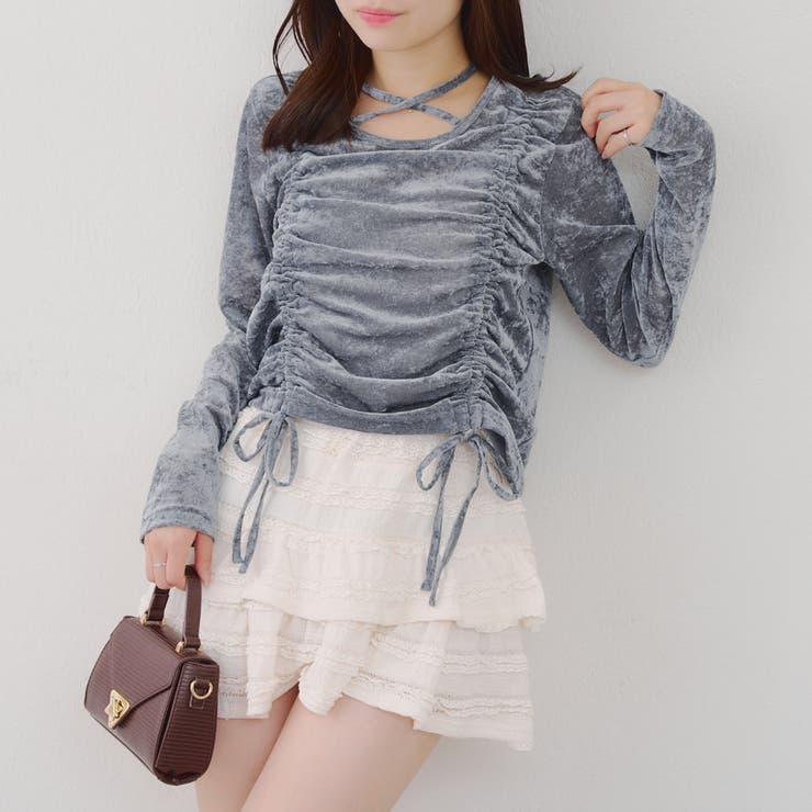 チョーカー付ドロストプルオーバー | NICE CLAUP / OLIVE des OLIVE　OUTLET | 詳細画像17 