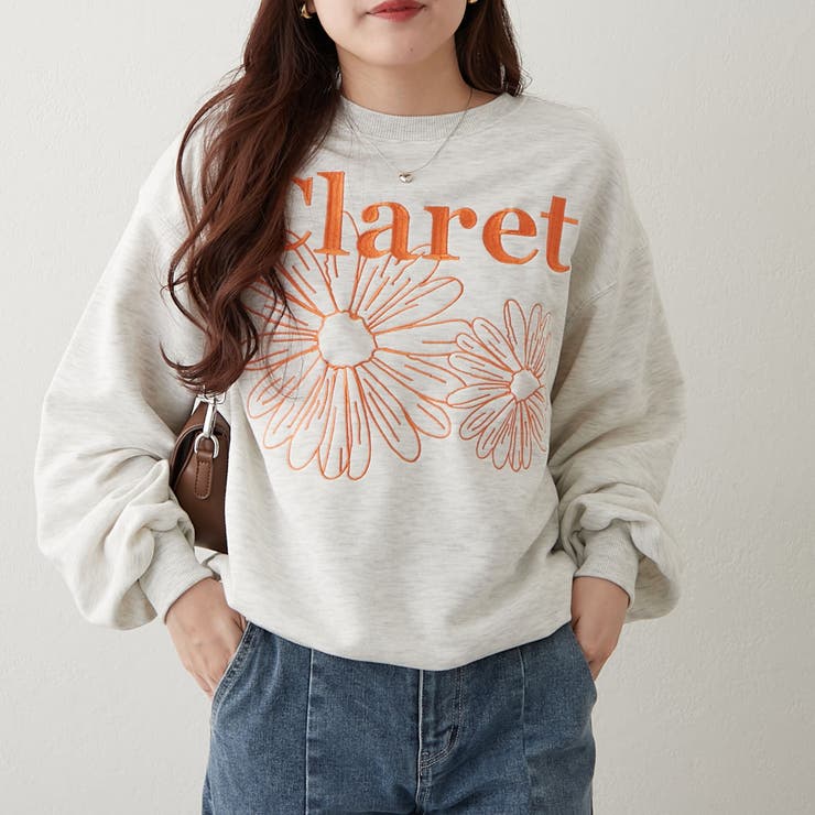 フラワー刺繍スウェット | NICE CLAUP / OLIVE des OLIVE　OUTLET | 詳細画像2 