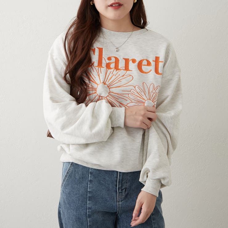 フラワー刺繍スウェット | NICE CLAUP / OLIVE des OLIVE　OUTLET | 詳細画像3 