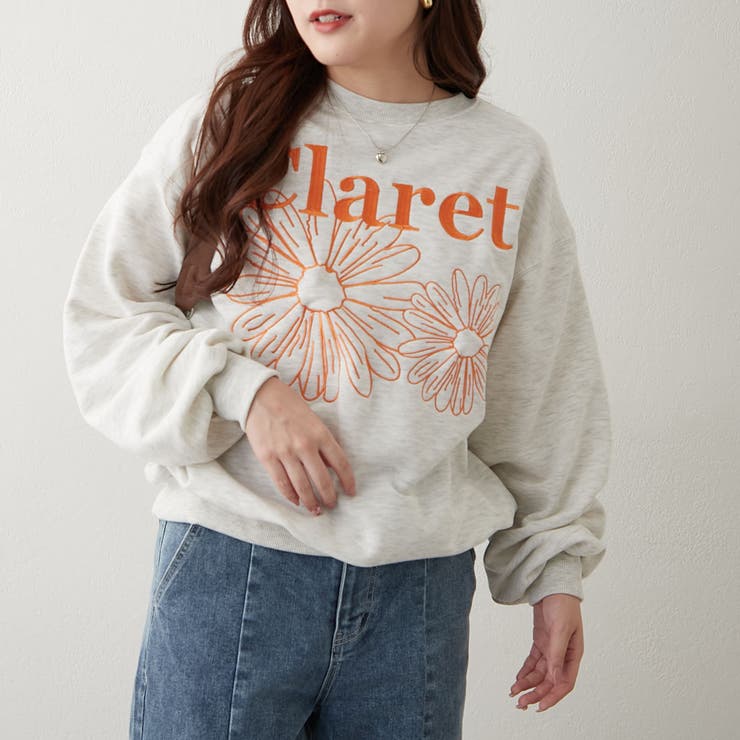 フラワー刺繍スウェット | NICE CLAUP / OLIVE des OLIVE　OUTLET | 詳細画像4 