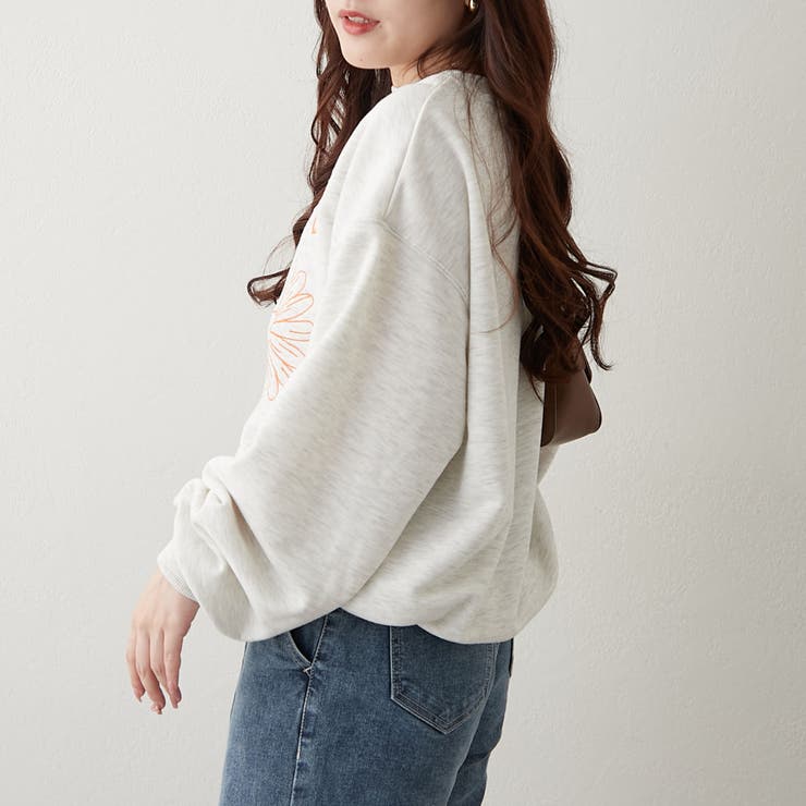 フラワー刺繍スウェット | NICE CLAUP / OLIVE des OLIVE　OUTLET | 詳細画像7 
