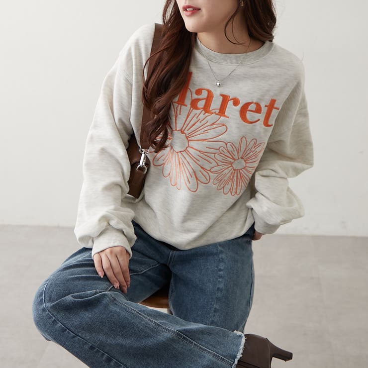 フラワー刺繍スウェット | NICE CLAUP / OLIVE des OLIVE　OUTLET | 詳細画像8 