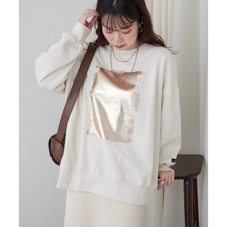 【NUNIFE】箔プリント裏起毛スウェット | RMAF　NICE CLAUP / OLIVE des OLIVE | 詳細画像17 