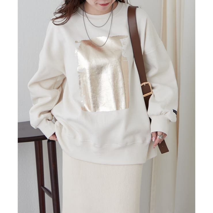 【NUNIFE】箔プリント裏起毛スウェット | RMAF　NICE CLAUP / OLIVE des OLIVE | 詳細画像18 