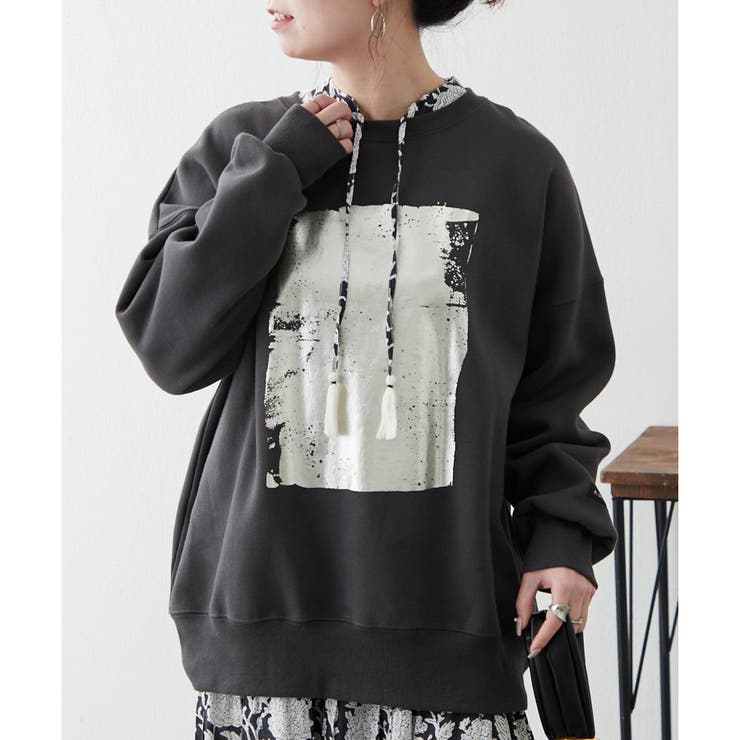 【NUNIFE】箔プリント裏起毛スウェット | RMAF　NICE CLAUP / OLIVE des OLIVE | 詳細画像23 