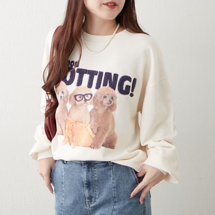 3匹の子犬めがねスウェット | NICE CLAUP / OLIVE des OLIVE　OUTLET | 詳細画像6 