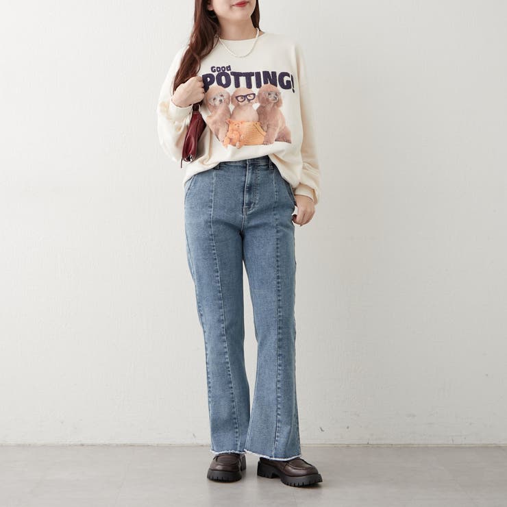 3匹の子犬めがねスウェット | NICE CLAUP / OLIVE des OLIVE　OUTLET | 詳細画像8 